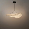 Art Deco White Pendant Light – Curved Metal Design for Dining Room - Flindria
