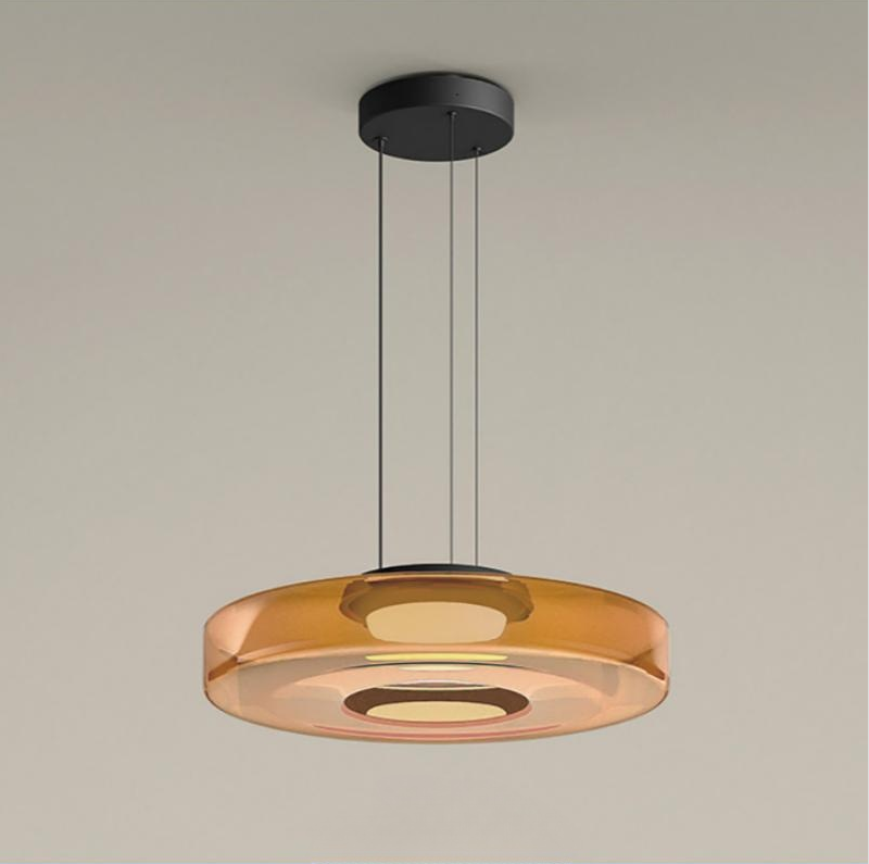 Bauhaus-Style Glass Pendant Light — Classic Moon Design