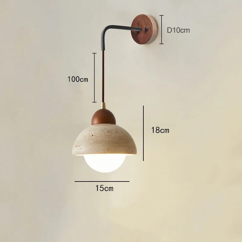 Tia Travertine Wall Lamp — Elegant Soft Ambient Lighting