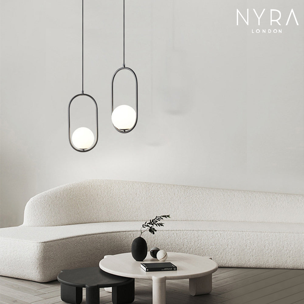 LumoSphere Opal Glass Diffuser Pendant Light For Living Spaces