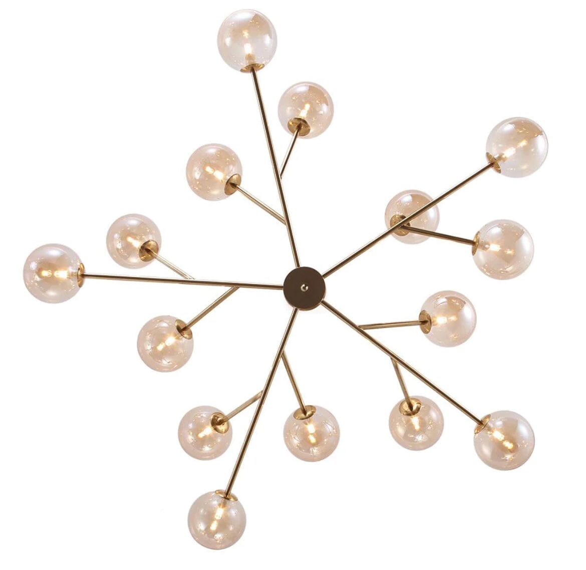 Lustre Sputnik Flint — suspension linéaire à 15 lumières, à intensité variable