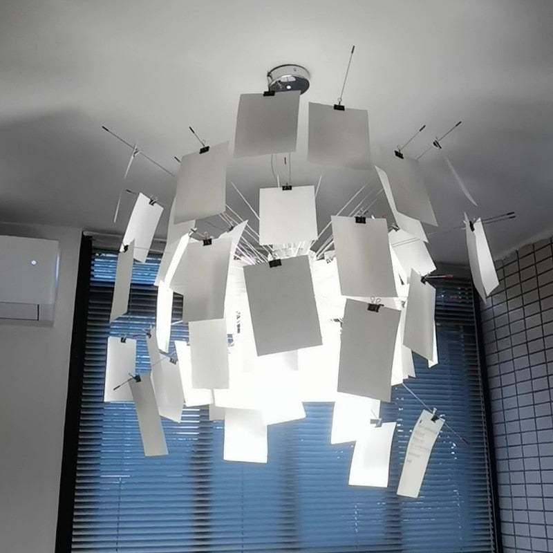 Ingo Maurer Zettel Chandelier — DIY Illumination, Personalized Lighting