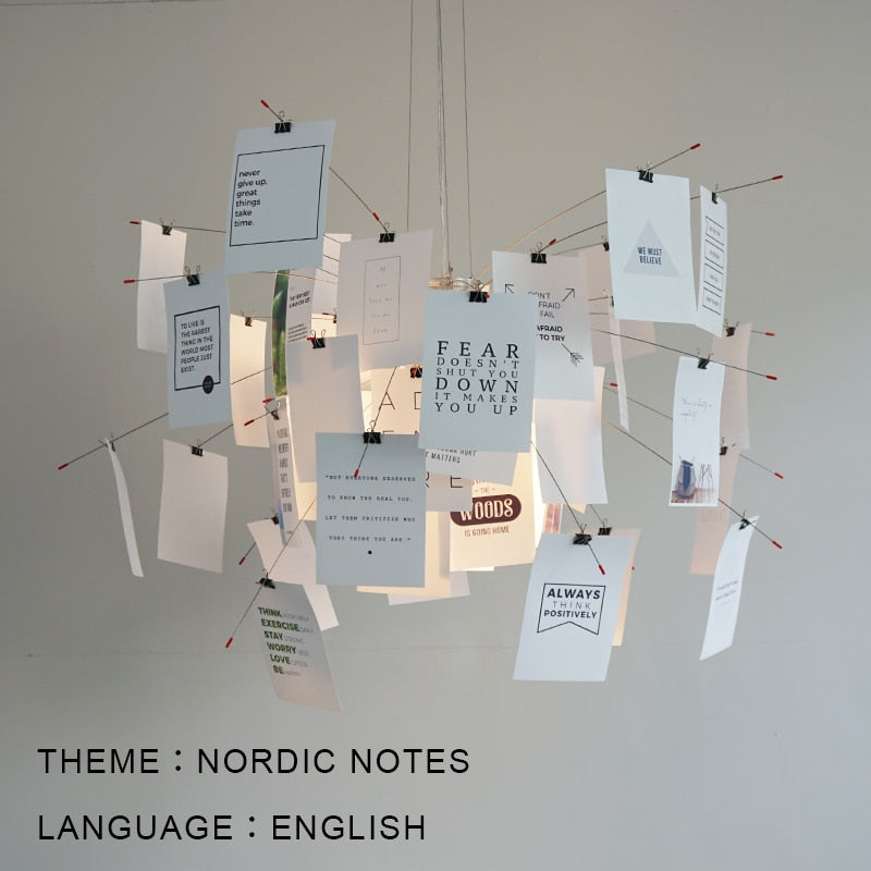 Ingo Maurer Zettel Chandelier — DIY Illumination, Personalized Lighting