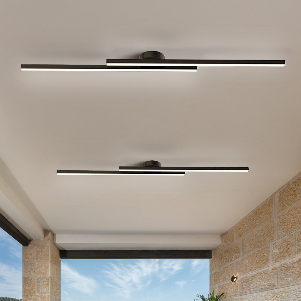 LumenVale 极简铝制 LED 吸顶灯——半吸顶安装、直径 60 cm