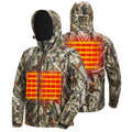 Męska podgrzewana kurtka softshell — odpinany kaptur, rozmiary S-XXXL