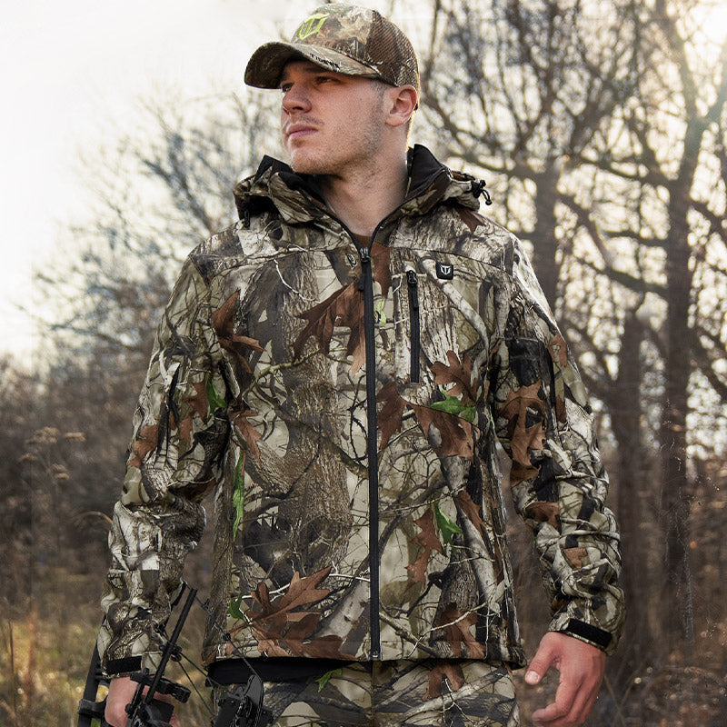 Męska podgrzewana kurtka softshell — odpinany kaptur, rozmiary S-XXXL