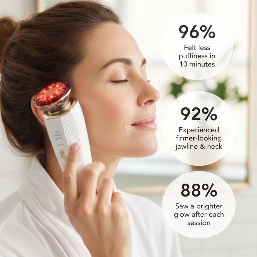 LuminaSculpt Facial and Neck Lifter — 10 Minute Jawline Sculpting and Collagen Activation