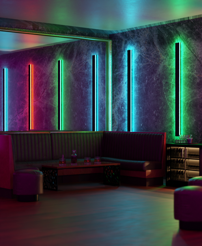 Wodoodporna ścienna lampa LED RGB do wnętrz i na zewnątrz