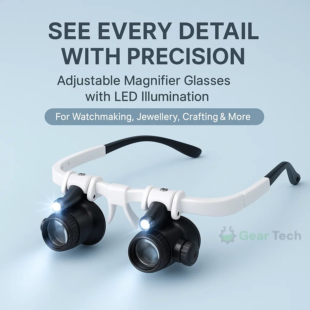Lunettes-loupes LED ClariVue — Double éclairage, luminosité et grossissement réglables