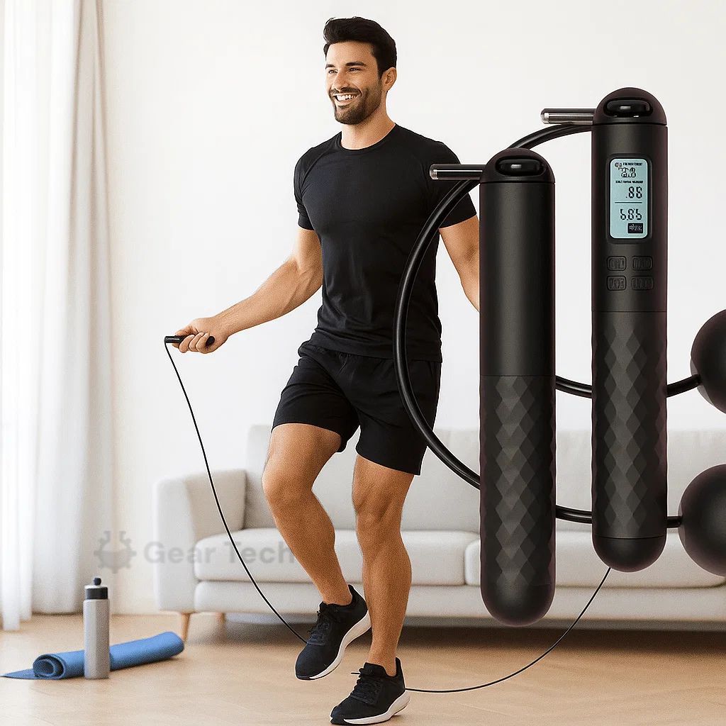 AeroFlex Cordless Weighted Jump Rope — Digital Counter