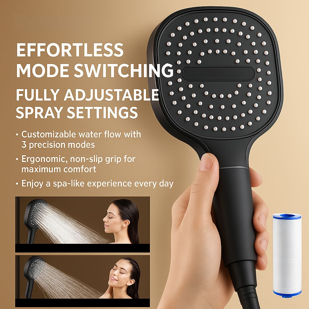 High-Pressure Shower Head – Turbo Boost Technology & Water Filtration | Filindra