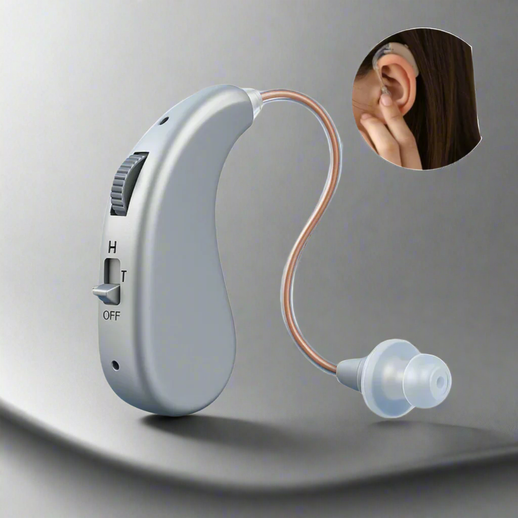 Sonix Digital Rechargeable Hearing Aid — Dual Ear, Adjustable Volume, Thin-Wire Design