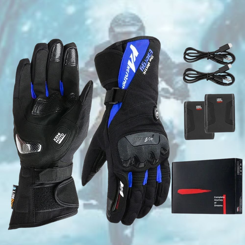 VeloWarm USB Rechargeable Heated Motorcycle Gloves — Advanced Electric Heating