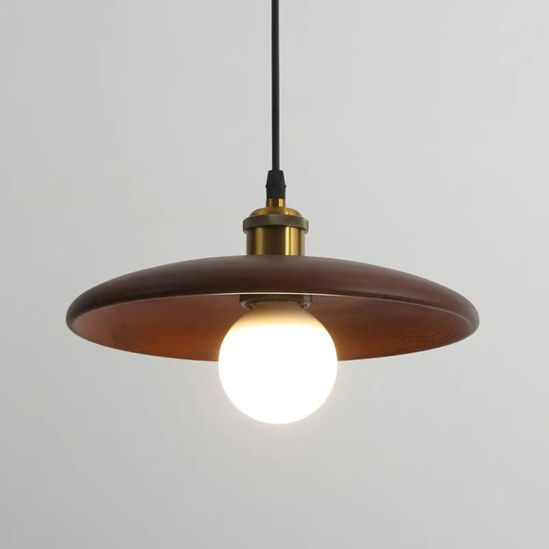 Kestrelwood Nordic Holz Pendelleuchte mit Kunstglas-LED