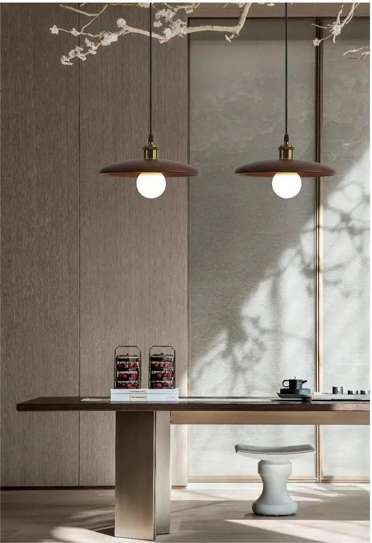 Kestrelwood Nordic Holz Pendelleuchte mit Kunstglas-LED