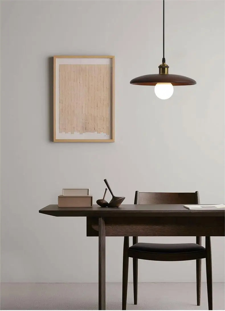 Kestrelwood Nordic Holz Pendelleuchte mit Kunstglas-LED