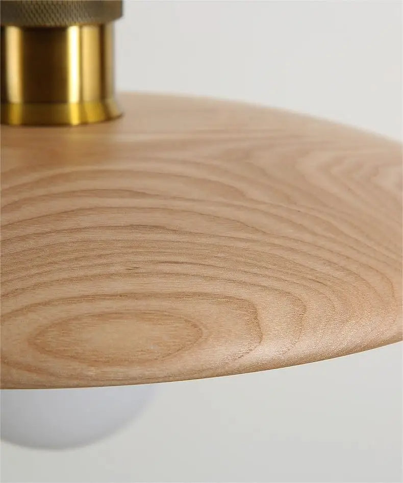 Kestrelwood Nordic Holz Pendelleuchte mit Kunstglas-LED