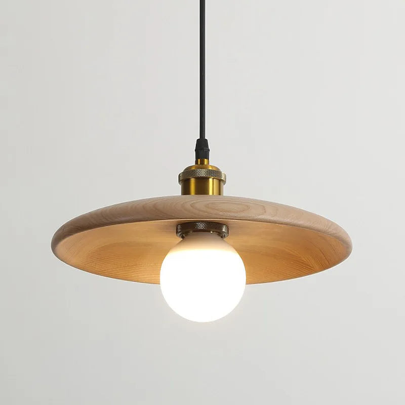 Kestrelwood Nordic Holz Pendelleuchte mit Kunstglas-LED