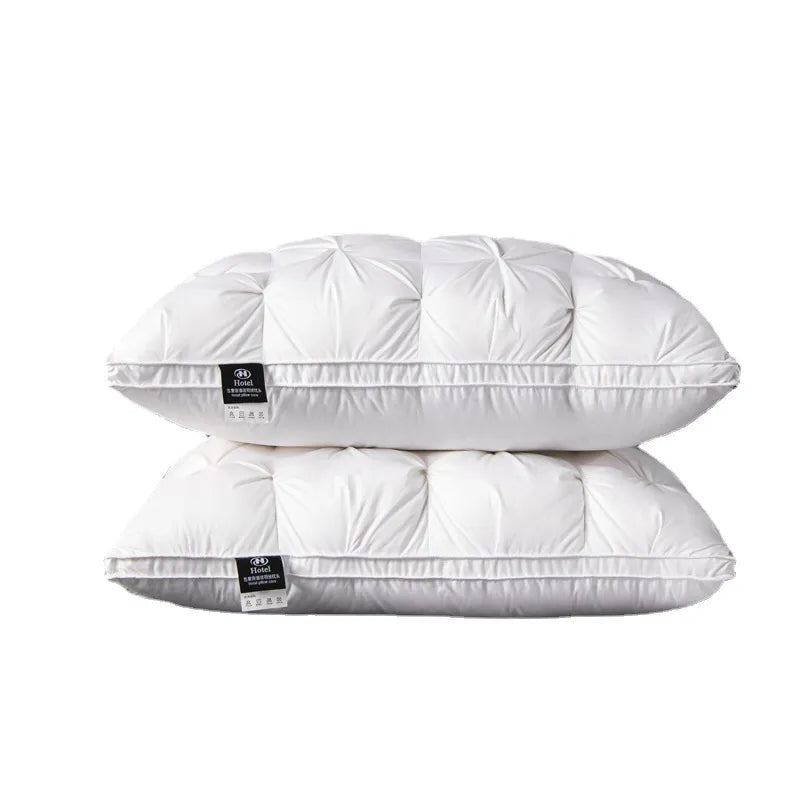 Oreiller en duvet d’oie LumaCloud — soutien ciblé du cou, garnissage en plumes blanches, taille 18.9