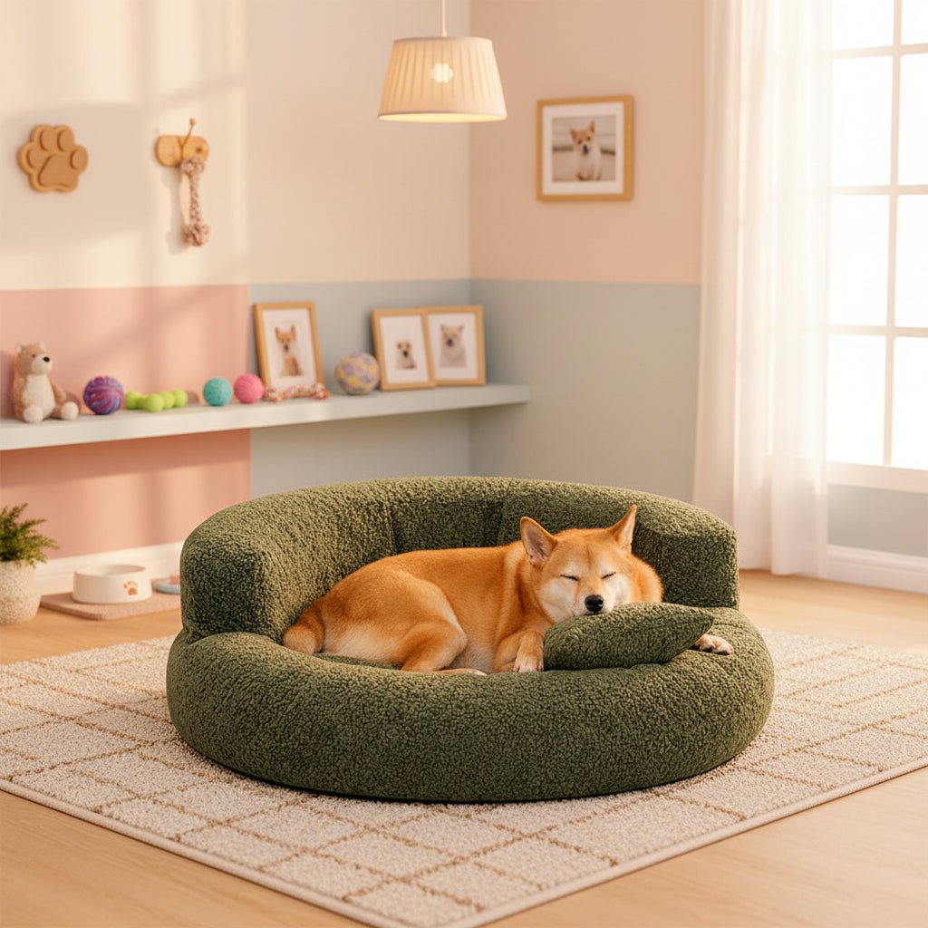 DreamNest - Orthopädisches Hundebett aus Diamant-Samt mit Abnehmbarem Bezug und Rutschfester Unterseite 11