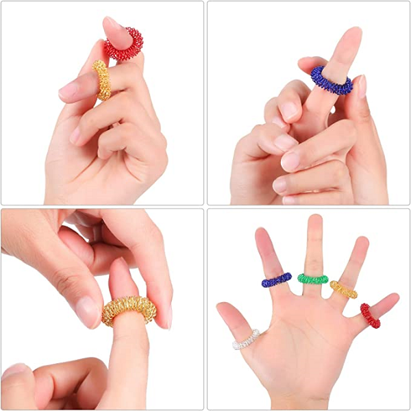 Acupressure Spiked Finger Massage Rings With Sensory Impressions | Filindra
