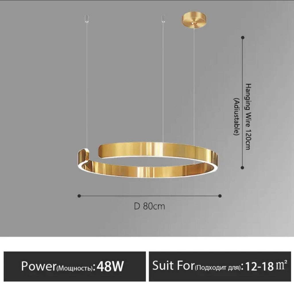 Liora Nordic Ring Chandelier With Elegant Modern Lighting