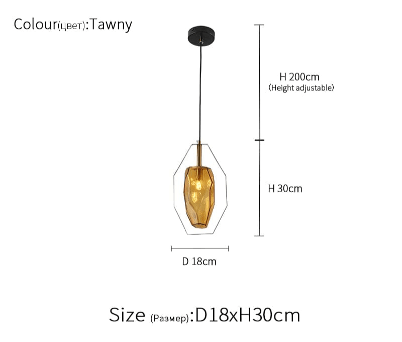 LyraLuxe Hängeleuchte modern für Innenräume mit Glas und Eisen