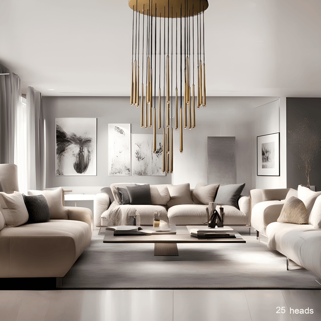 Lustră suspendată modernă Jules — elegantă, cu cristale în formă de lumânări
