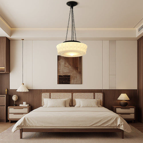 Ardent Lunaria Milky White Pendant Light With Soft Diffused Glow