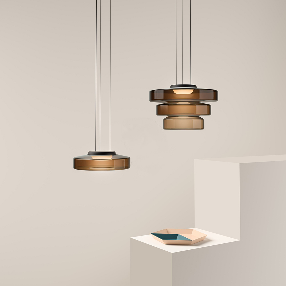 Bauhaus-Style Glass Pendant Light — Classic Moon Design