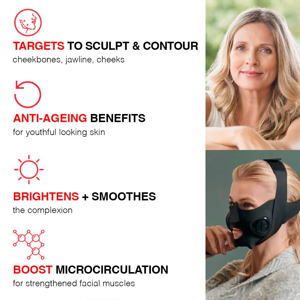 EMS Facial Toning and Lifting Mask — Hands-Free Skincare Device