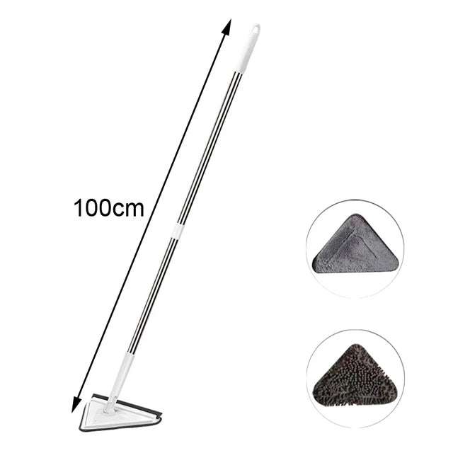 Telescopic Triangle Floor Mop — 360° Rotatable Wet & Dry Cleaner