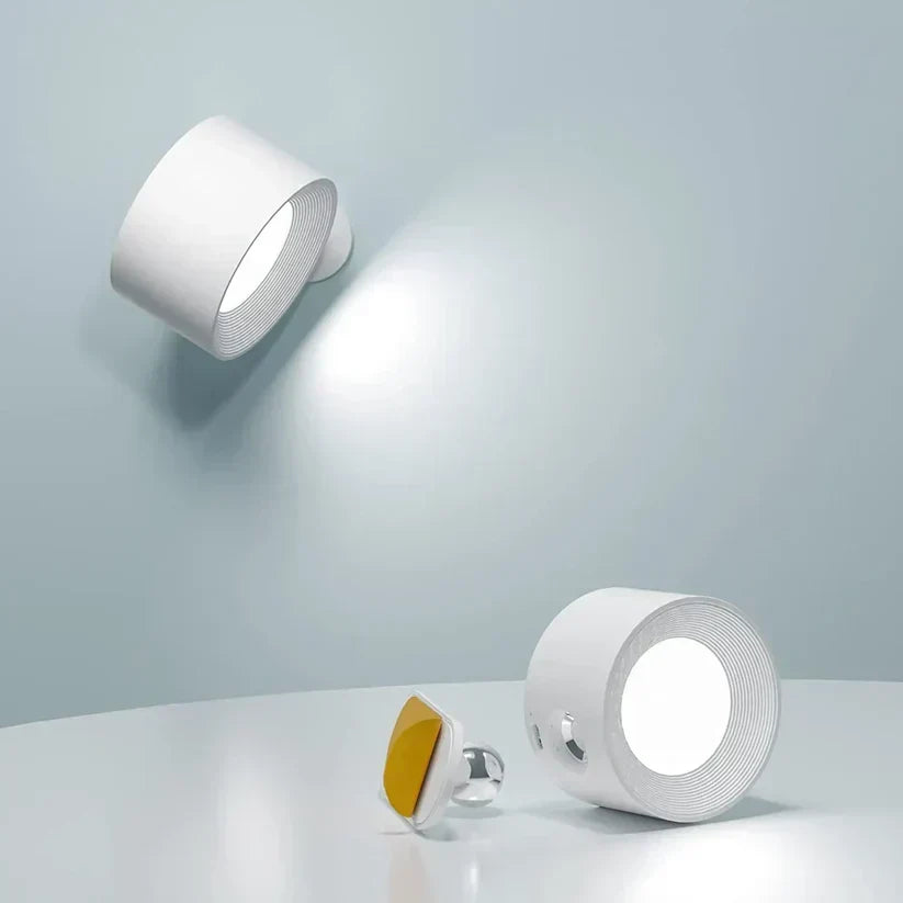 Luz de parede LED sem fios recarregável GlowBeam, ajustável a 360°