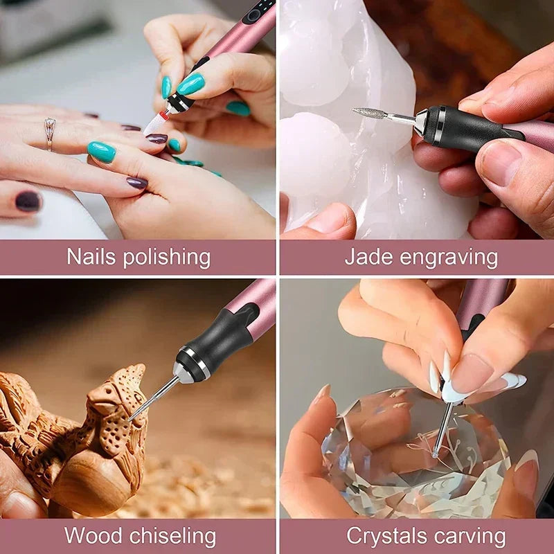 Caneta de gravação sem fios – Mais de 50 superfícies, ferramenta portátil de bricolage