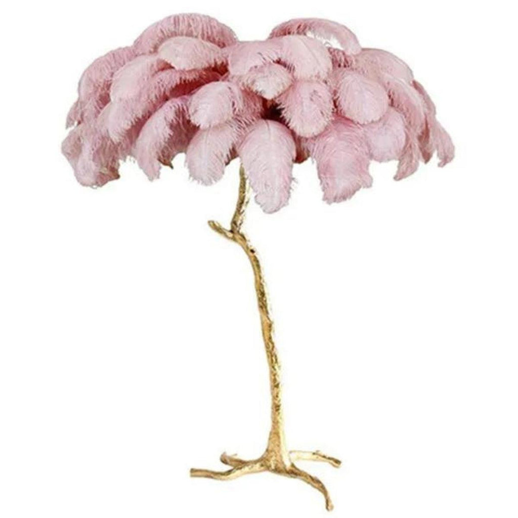Glammzee Ostrich-Leg Floor Lamp — Feathered Statement Decor