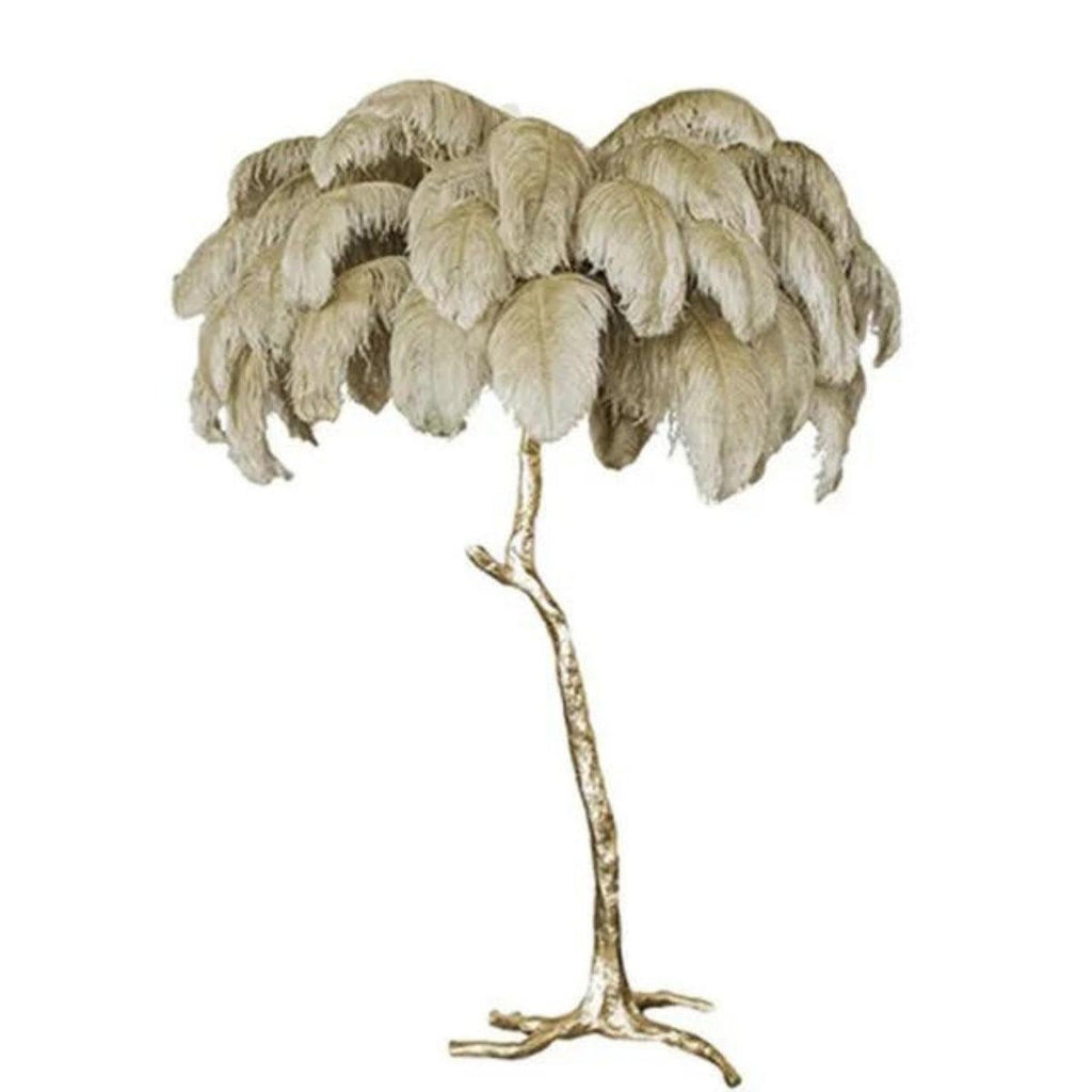 Glammzee Ostrich-Leg Floor Lamp — Feathered Statement Decor