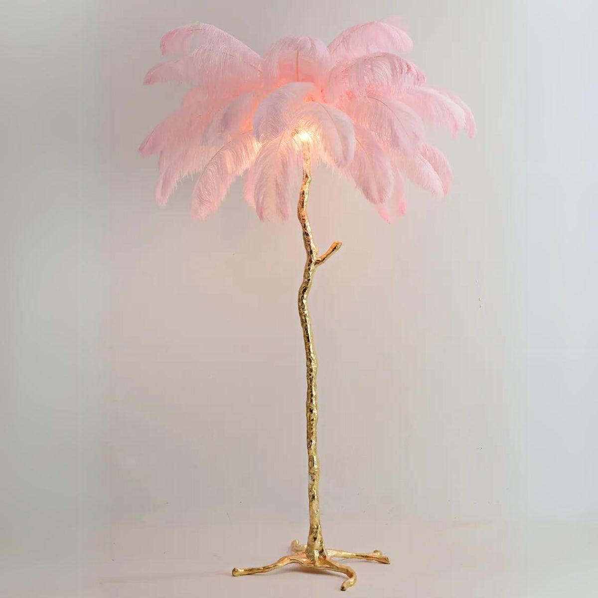 Glammzee Ostrich-Leg Floor Lamp — Feathered Statement Decor