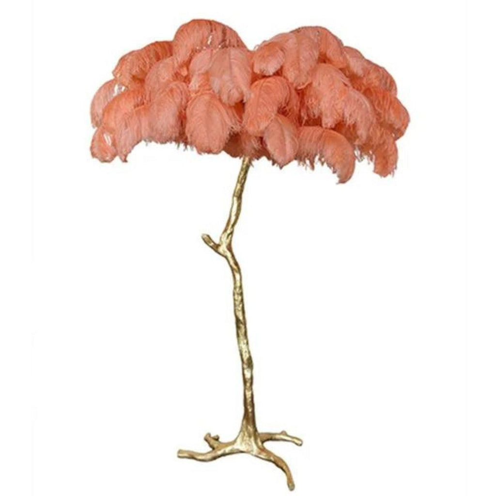 Glammzee Ostrich-Leg Floor Lamp — Feathered Statement Decor