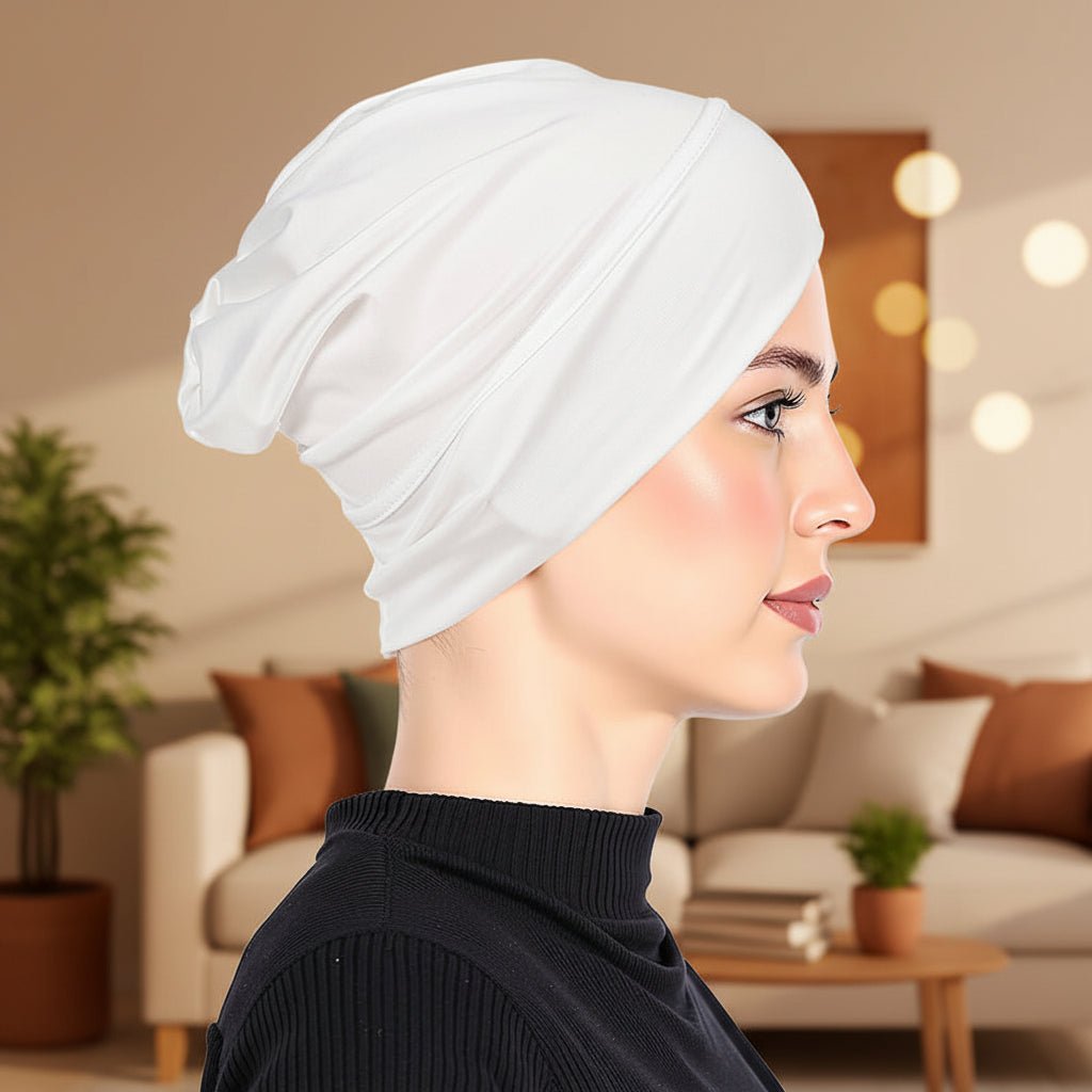 Elegante Damen Mütze aus Hochwertiger Milchseide - Stretch-Turban für Komfort und Stil 0