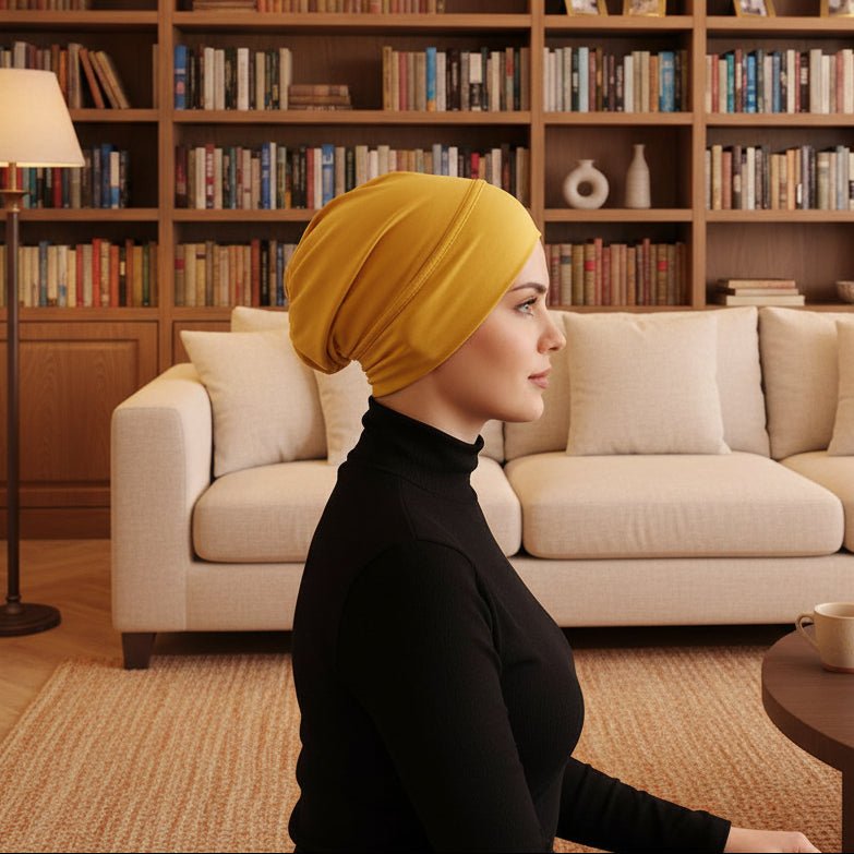 Elegante Damen Mütze aus Hochwertiger Milchseide - Stretch-Turban für Komfort und Stil 4