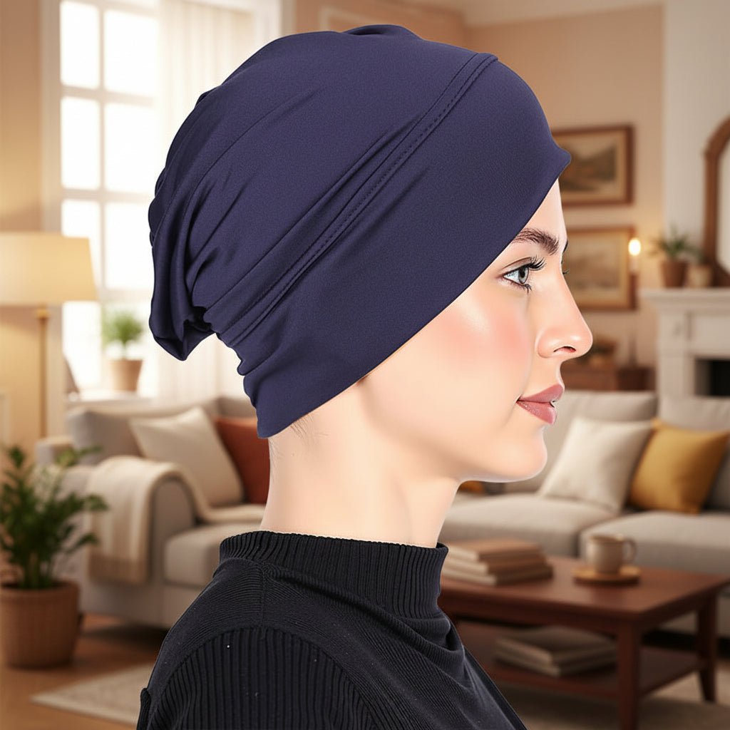 Elegante Damen Mütze aus Hochwertiger Milchseide - Stretch-Turban für Komfort und Stil 1