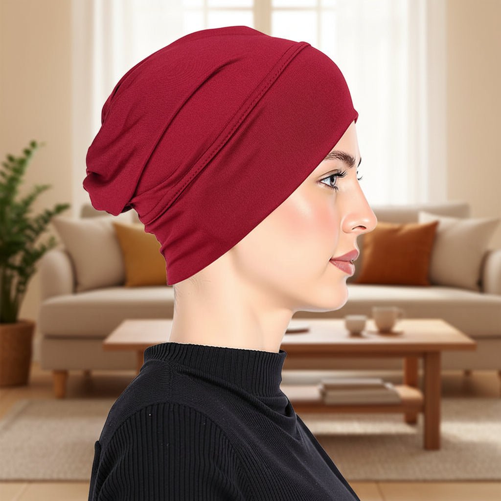 Elegante Damen Mütze aus Hochwertiger Milchseide - Stretch-Turban für Komfort und Stil 5