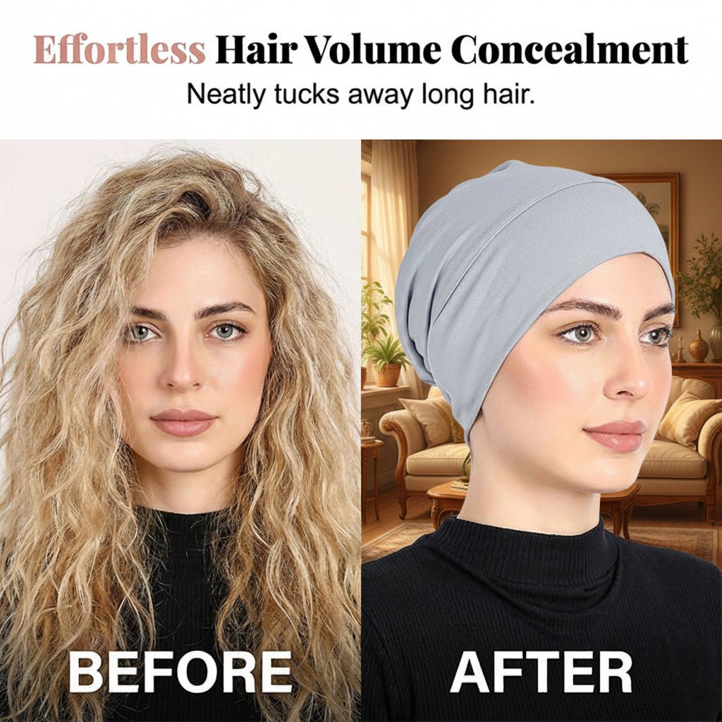 Womens Milk Silk Turban Cap — Gentle Stretch, Smooth Silhouette