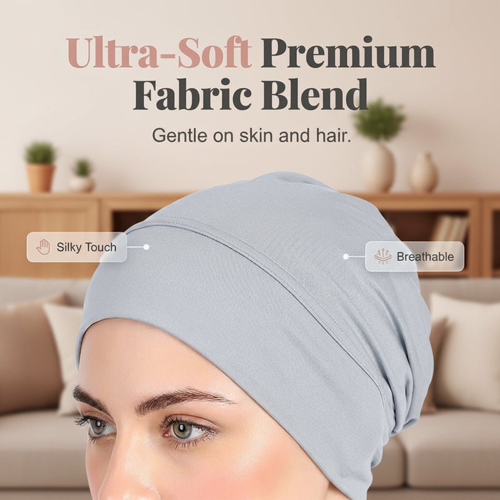 Womens Milk Silk Turban Cap — Gentle Stretch, Smooth Silhouette