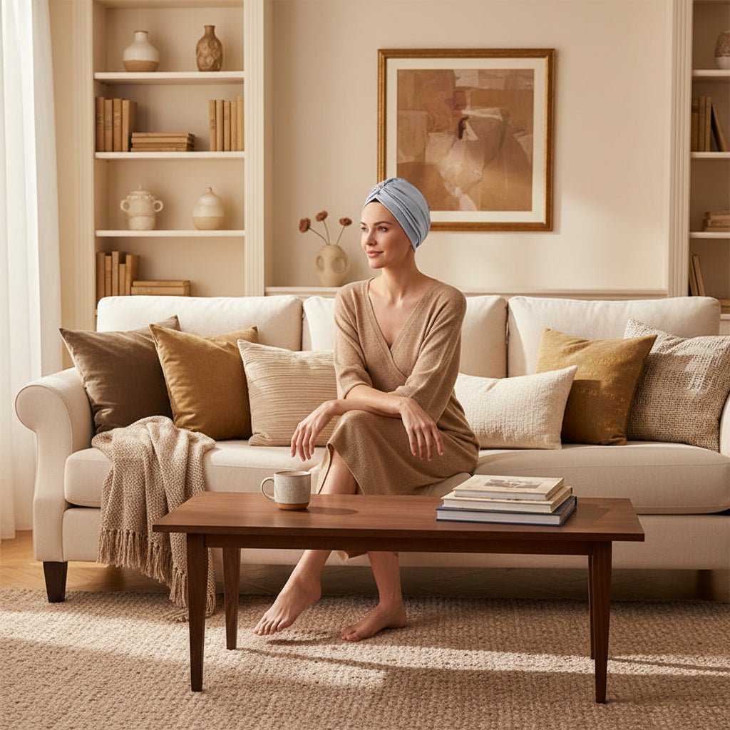 Womens Milk Silk Turban Cap — Gentle Stretch, Smooth Silhouette