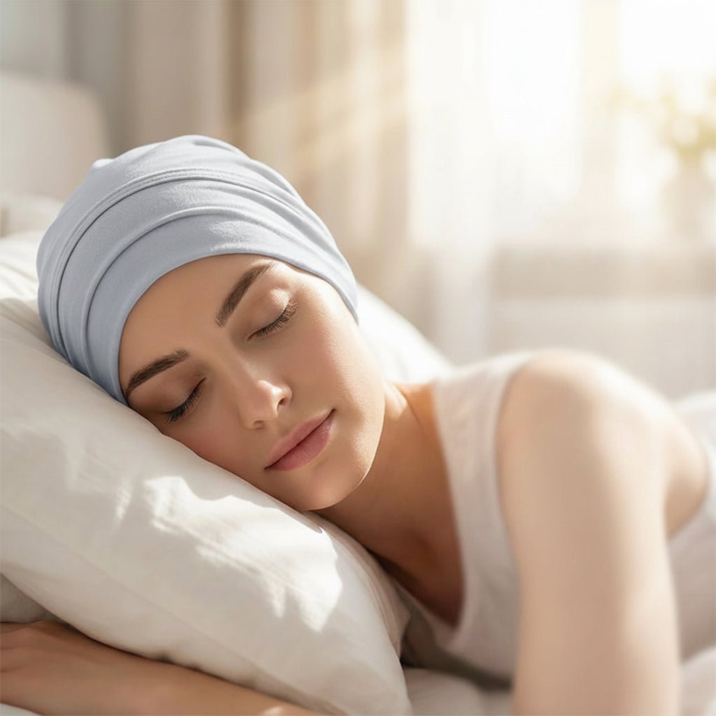 Womens Milk Silk Turban Cap — Gentle Stretch, Smooth Silhouette