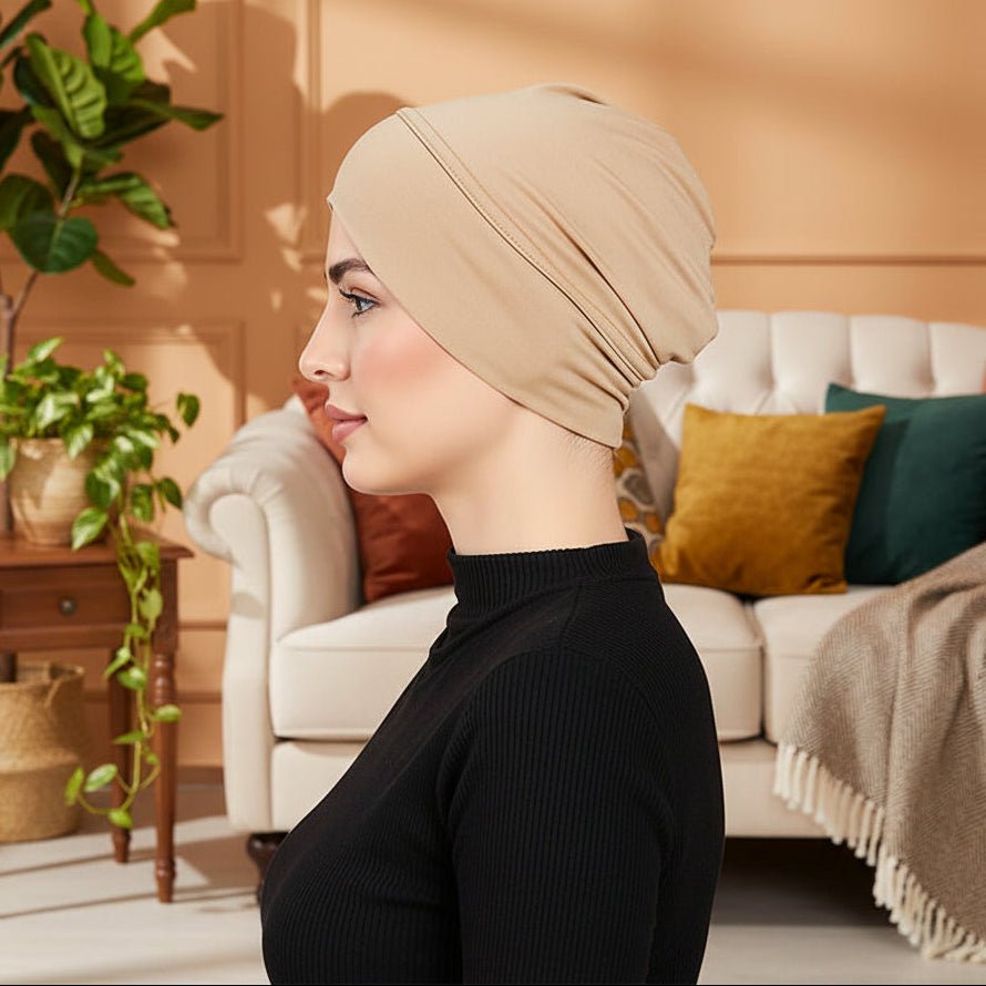Elegante Damen Mütze aus Hochwertiger Milchseide - Stretch-Turban für Komfort und Stil 7