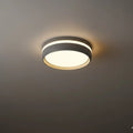 Modern Round Ceiling Light – Black or Grey Metal for Bedroom - Flindria