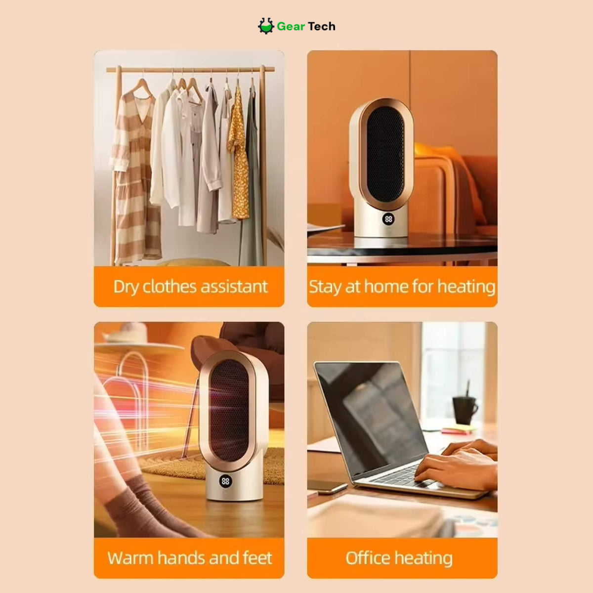 مدفأة ThermaLite Quiet Compact — تصميم محمول موفّر للطاقة