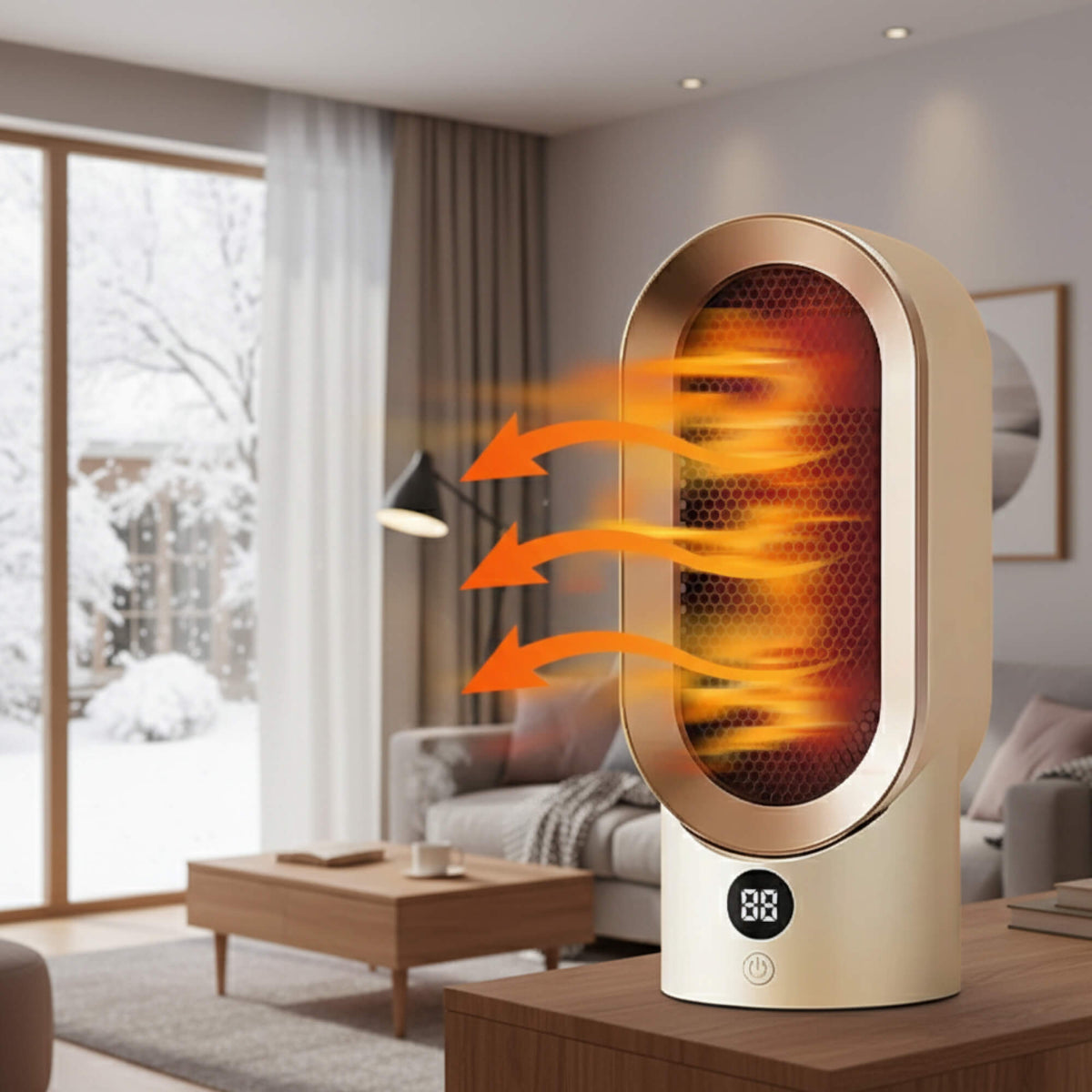 مدفأة ThermaLite Quiet Compact — تصميم محمول موفّر للطاقة